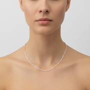 Silver Link 925 Sterling Silver Women's Chain 18.5 Inch
